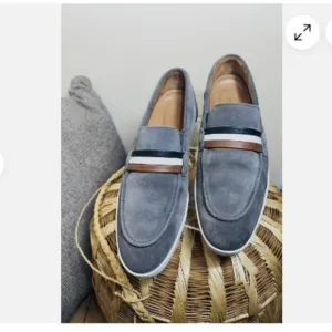Allen Edmonds &quot;RANDOLPH SIGNATURE Shoes Loafers Size 10 D Gray Suede