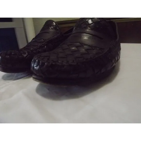 ALLEN‎ EDMONDS &quot;ST. LUCIA&quot; Black LOAFERS 9D $395 Italy Mens Dress Shoes