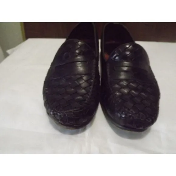 ALLEN‎ EDMONDS &quot;ST. LUCIA&quot; Black LOAFERS 9D $395 Italy Mens Dress Shoes