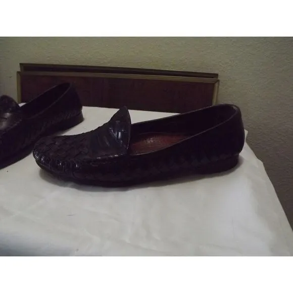 ALLEN‎ EDMONDS &quot;ST. LUCIA&quot; Black LOAFERS 9D $395 Italy Mens Dress Shoes