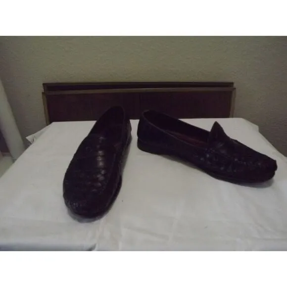 ALLEN‎ EDMONDS &quot;ST. LUCIA&quot; Black LOAFERS 9D $395 Italy Mens Dress Shoes