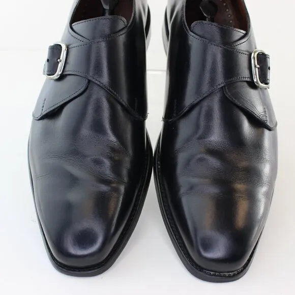 Allen Edmonds Black Leather Boston Monk Strap Dress Shoes (9 US)