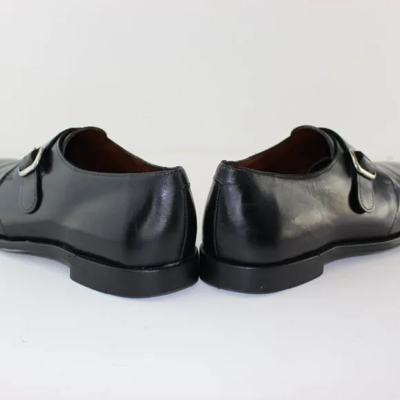 Allen Edmonds Black Leather Boston Monk Strap Dress Shoes (9 US)