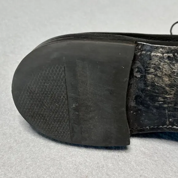 Allen Edmonds Black Leeds Plain Toe Pebbled Leather Men's Sz 11 D Dress Shoes