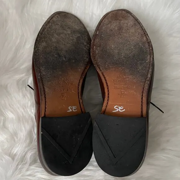 Allen Edmonds Carlyle Oxford Leather Plain Toe Dress Shoes Mens Size 10 E Brown