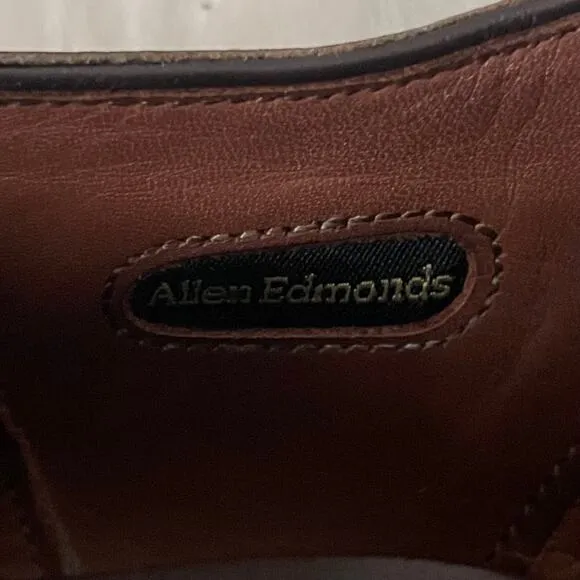 Allen Edmonds Carlyle Oxford Leather Plain Toe Dress Shoes Mens Size 10 E Brown