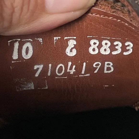 Allen Edmonds Carlyle Oxford Leather Plain Toe Dress Shoes Mens Size 10 E Brown