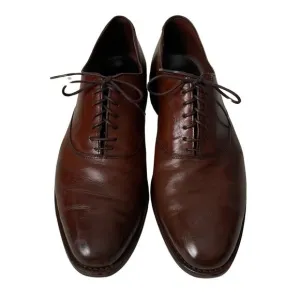Allen Edmonds Carlyle Oxford Leather Plain Toe Dress Shoes Mens Size 10 E Brown