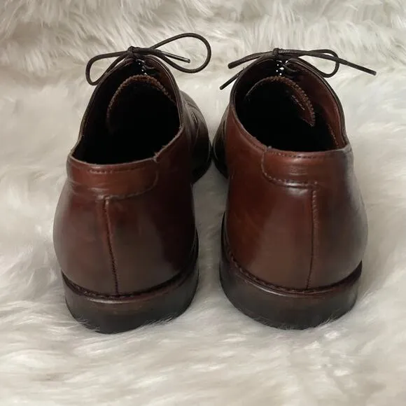 Allen Edmonds Carlyle Oxford Leather Plain Toe Dress Shoes Mens Size 10 E Brown