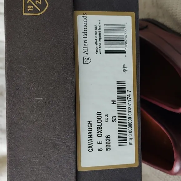 Allen Edmonds Cavanaugh Oxblood Penny Loafers 8 E - New Shoes