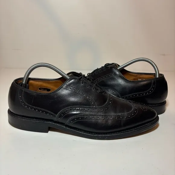 Allen Edmonds Chester 1903 Black Leather Wingtip Brogue Oxford Dress Shoes 9.5 B