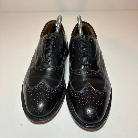 Allen Edmonds Chester 1903 Black Leather Wingtip Brogue Oxford Dress Shoes 9.5 B