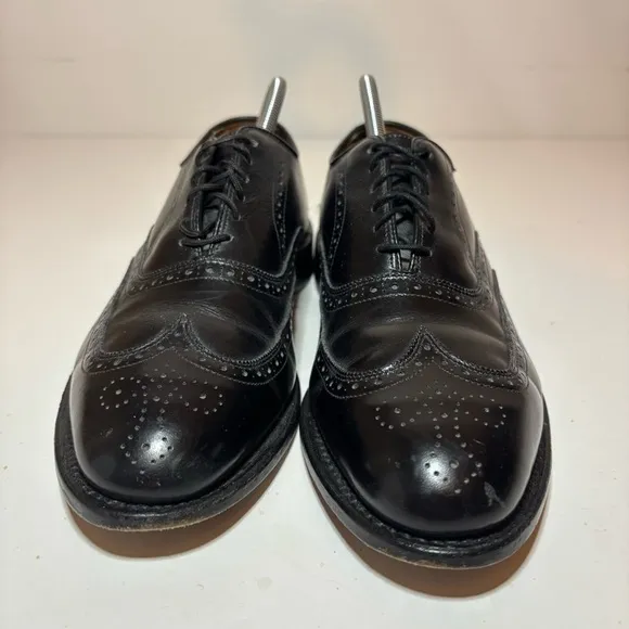 Allen Edmonds Chester 1903 Black Leather Wingtip Brogue Oxford Dress Shoes 9.5 B