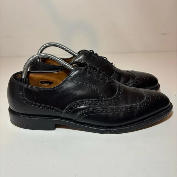 Allen Edmonds Chester 1903 Black Leather Wingtip Brogue Oxford Dress Shoes 9.5 B