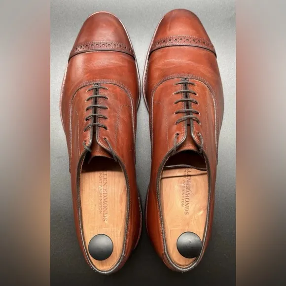 Allen Edmonds Fifth Avenue Cap-Toe Oxford 11.5 D Dark Chili Resoled w/ Extras