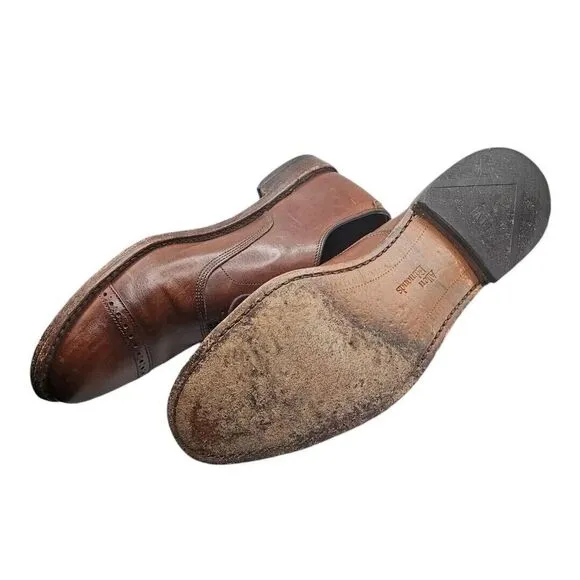 Allen Edmonds Fifth Avenue Coffee Brown Cap Toe Oxford Dress‎ Shoes Men's 9 D
