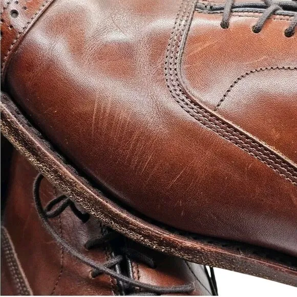 Allen Edmonds Fifth Avenue Coffee Brown Cap Toe Oxford Dress‎ Shoes Men's 9 D