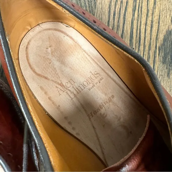 Allen Edmonds Hastings Brown Leather Oxford Dress Shoes size 11.5