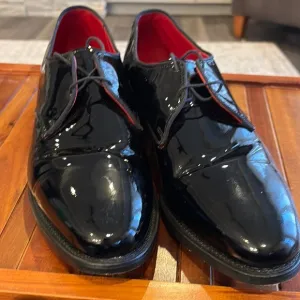 Allen Edmonds Kendall Tuxedo Loafers 10 1/2 D Derby Glossy Patent Leather