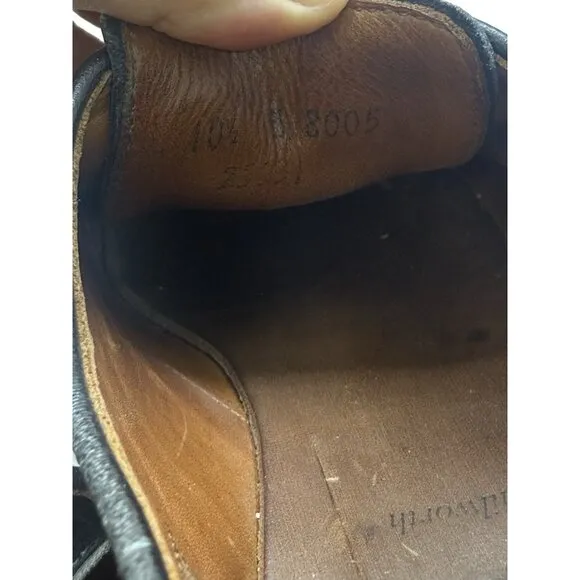 Allen Edmonds Kenilworth Black Leather Men's Dress Shoes Derby 8005 Sz 10.5 B