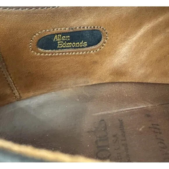 Allen Edmonds Kenilworth Black Leather Men's Dress Shoes Derby 8005 Sz 10.5 B