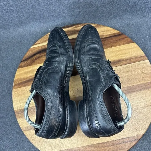 Allen Edmonds MacNeil 9107 Black Leather Wingtip Oxford Dress Shoes Men 10.5C