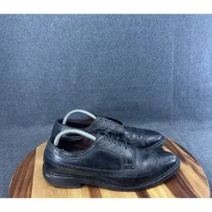 Allen Edmonds MacNeil 9107 Black Leather Wingtip Oxford Dress Shoes Men 10.5C