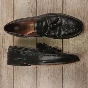 ALLEN EDMONDS Manchester‎ Black Leather Sz 10.5 C Tassel Loafers Dress Shoes