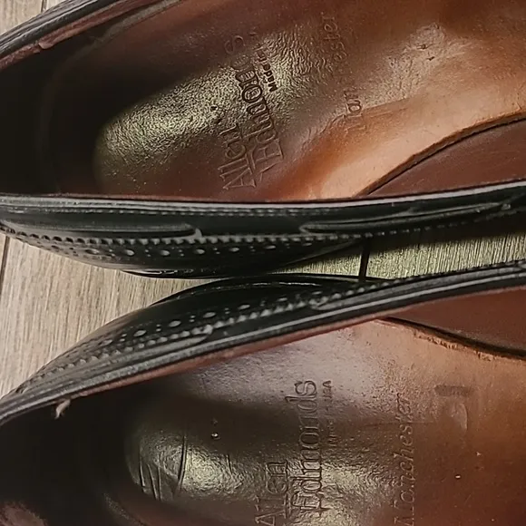 ALLEN EDMONDS Manchester‎ Black Leather Sz 10.5 C Tassel Loafers Dress Shoes
