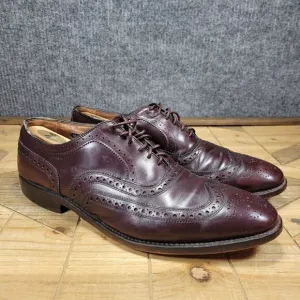 Allen Edmonds McAllister Cordovan Burgundy Leather Wingtip Dress Shoes 10.5C