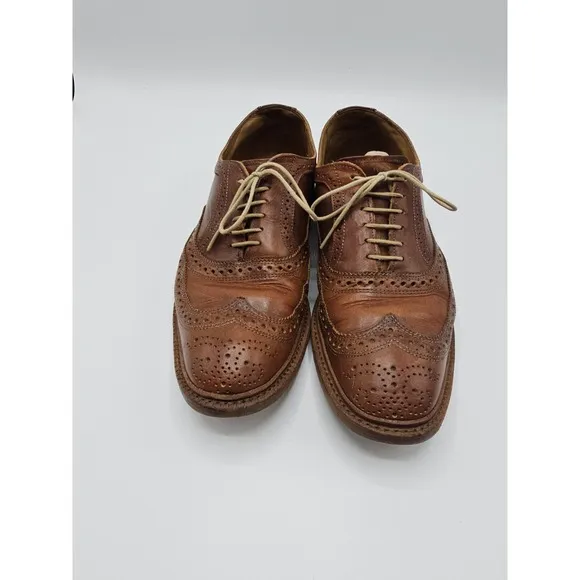 Allen Edmonds McTavish Oxford Wingtip Brown Leather Shoes US Men's 9.5
