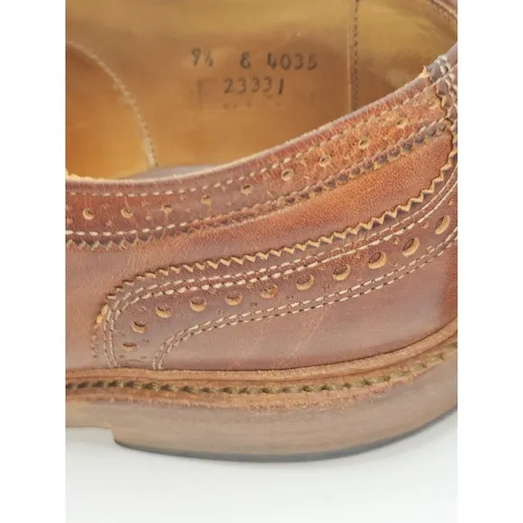 Allen Edmonds McTavish Oxford Wingtip Brown Leather Shoes US Men's 9.5