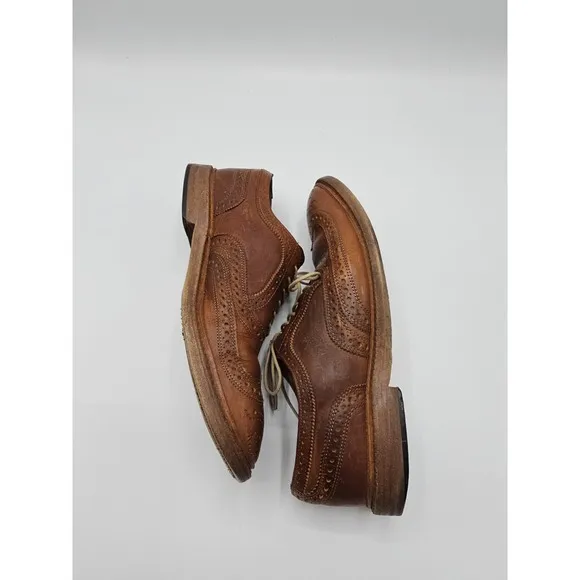 Allen Edmonds McTavish Oxford Wingtip Brown Leather Shoes US Men's 9.5