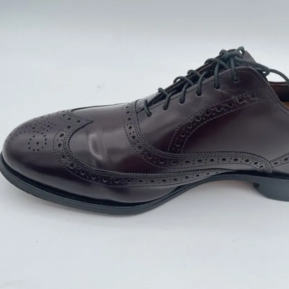 Allen Edmonds‎ Mens Burgundy Leather Brogue Wingtip Oxford Shoe Chester Sz 9 D