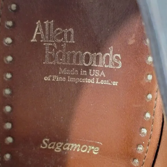 Allen Edmonds Men's Dress Shoes SEGAMORE Brown‎ Leather Size 11D