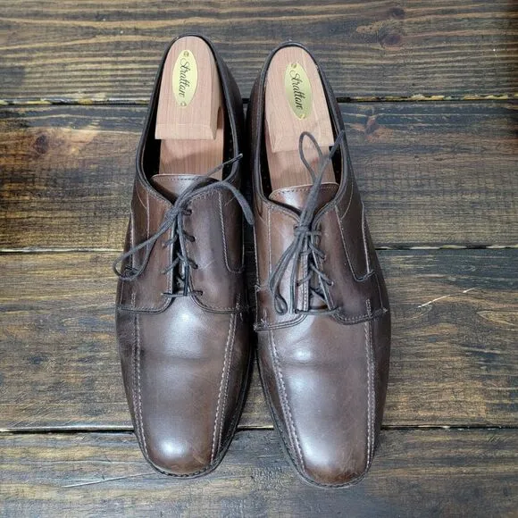 Allen Edmonds Men's Dress Shoes SEGAMORE Brown‎ Leather Size 11D