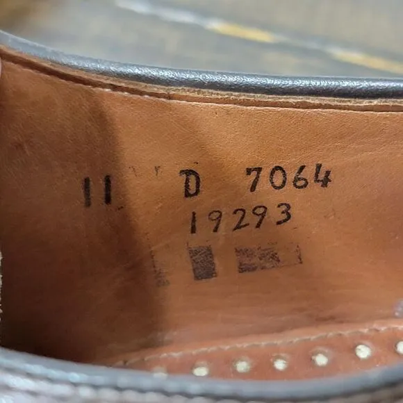 Allen Edmonds Men's Dress Shoes SEGAMORE Brown‎ Leather Size 11D