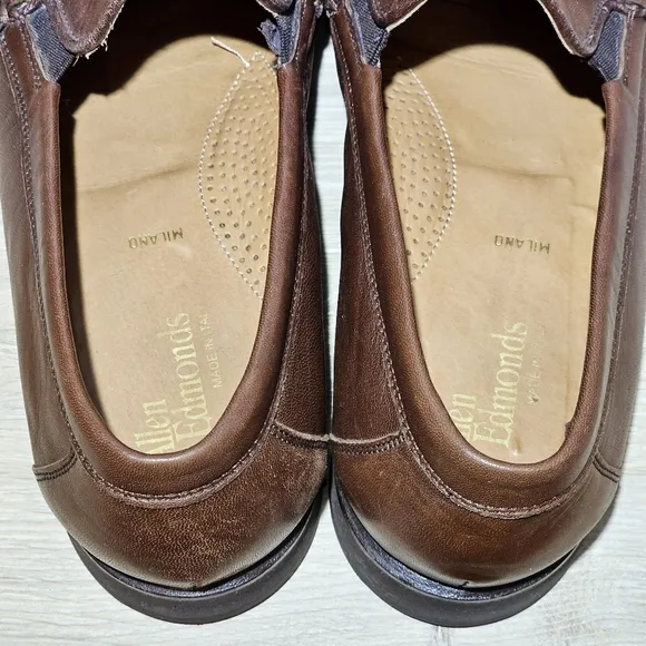 Allen Edmonds Men's Size 10 D Milano Leather Tassel Loafers Dress Brown Shoes