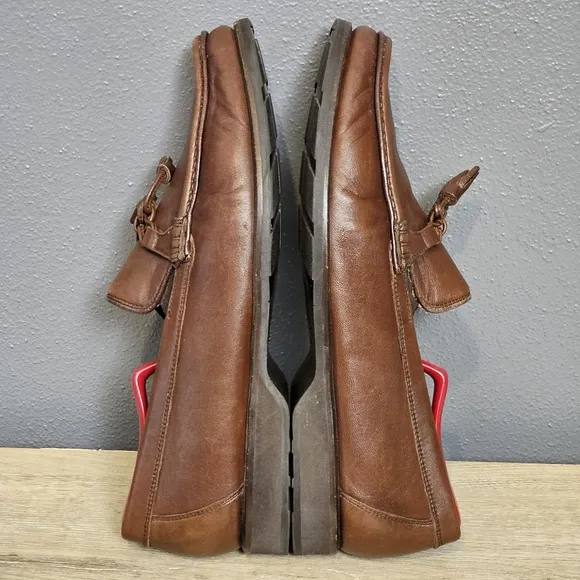 Allen Edmonds Men's Size 10 D Milano Leather Tassel Loafers Dress Brown Shoes