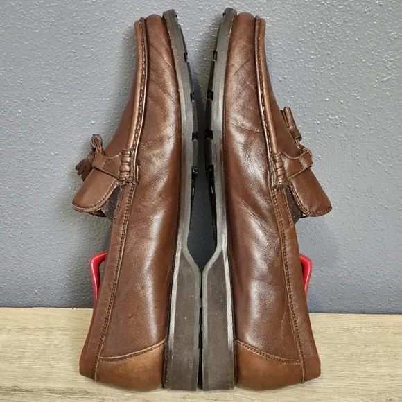 Allen Edmonds Men's Size 10 D Milano Leather Tassel Loafers Dress Brown Shoes