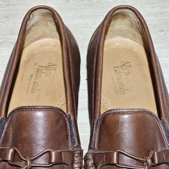 Allen Edmonds Men's Size 10 D Milano Leather Tassel Loafers Dress Brown Shoes