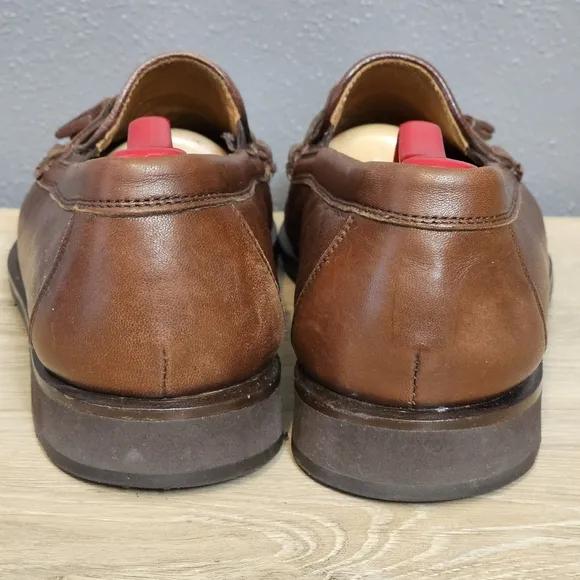 Allen Edmonds Men's Size 10 D Milano Leather Tassel Loafers Dress Brown Shoes