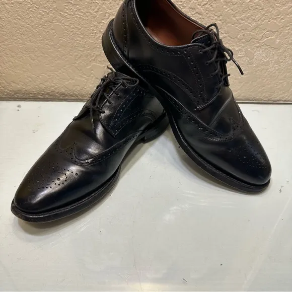 Allen Edmonds Mens' Size 9D Black Wingtip Oxford Dress Shoes