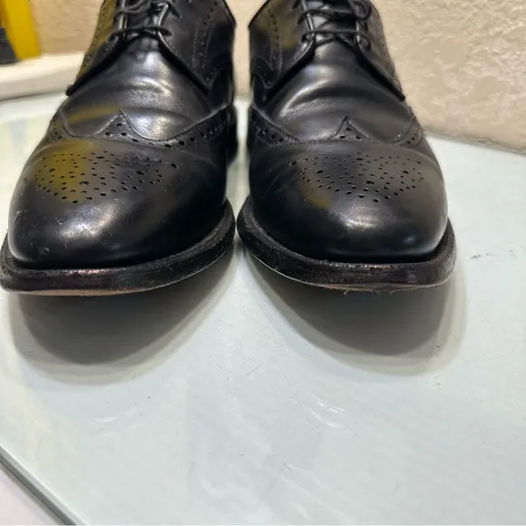 Allen Edmonds Mens' Size 9D Black Wingtip Oxford Dress Shoes