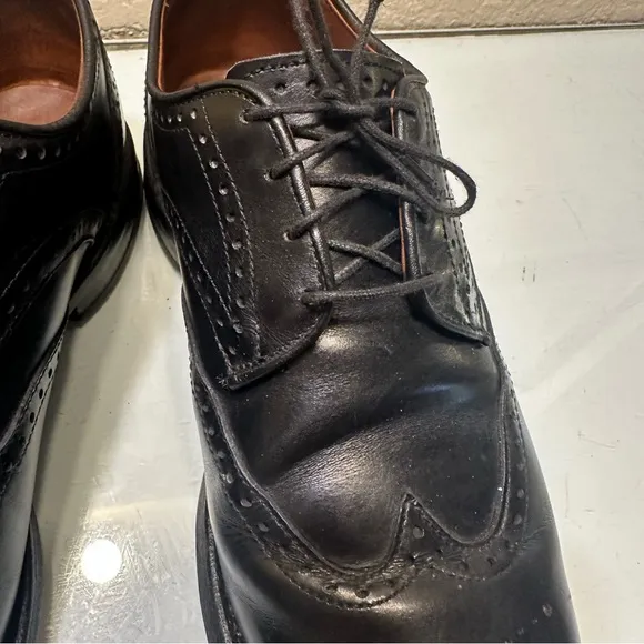 Allen Edmonds Mens' Size 9D Black Wingtip Oxford Dress Shoes