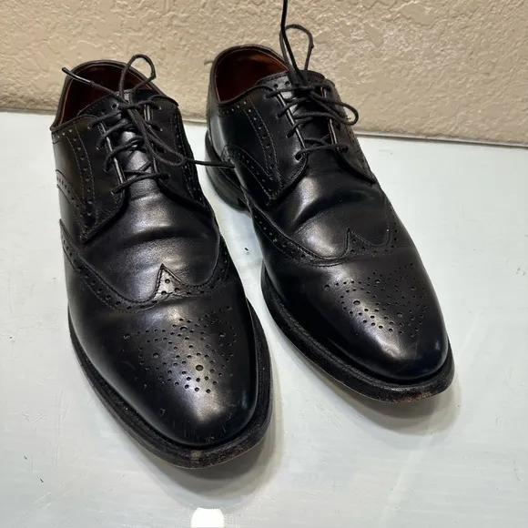 Allen Edmonds Mens' Size 9D Black Wingtip Oxford Dress Shoes