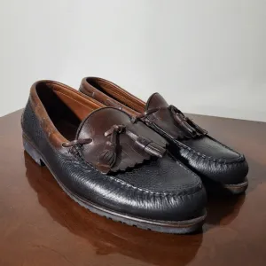 Allen Edmonds Nashua 11.5 Men's Leather Tassel Loafers Black and Brown Shoes