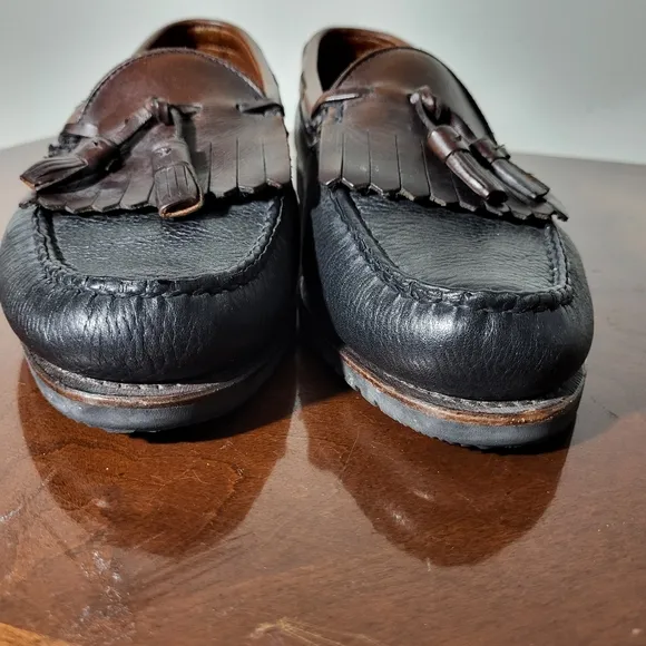 Allen Edmonds Nashua 11.5 Men's Leather Tassel Loafers Black and Brown Shoes