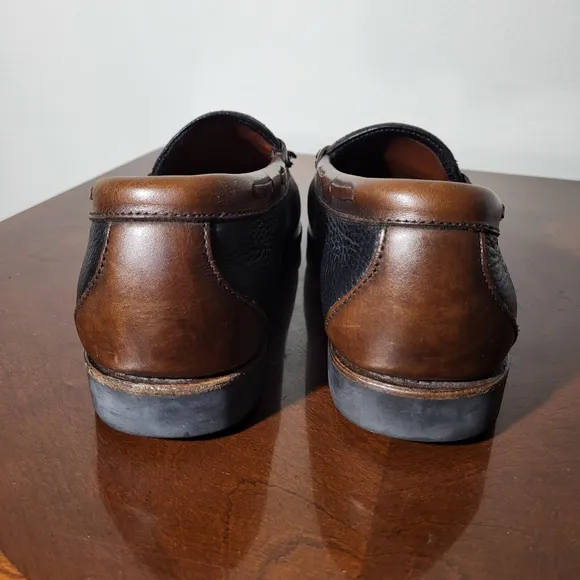 Allen Edmonds Nashua 11.5 Men's Leather Tassel Loafers Black and Brown Shoes