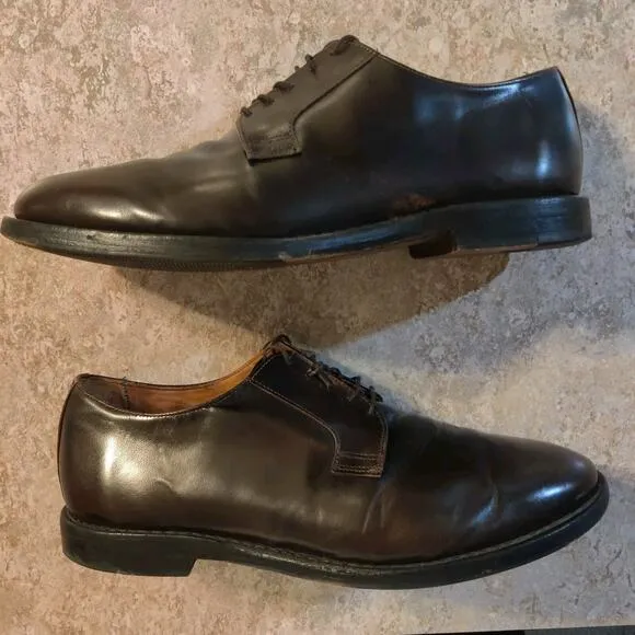 Allen Edmonds Oxfords Mens Size 10 Whitney Hand Crafted Leather Brown Shoes